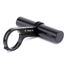 Load image into Gallery viewer, Vinqliq Bike Cycling Lightweight Carbon Fiber Handlebar Extender Extension Lamp Holder Mount with Aluminum Alloy Bracket for Bike Mounts, GPS Units, Headlights, Cameras or Smartphone Cases (Black)