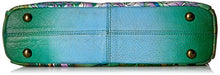 Load image into Gallery viewer, Anna by Anuschka Women's Genuine Leather Medium Multi-Compartment Crossbody | Hand Painted Original Artwork | Midnight Peacock