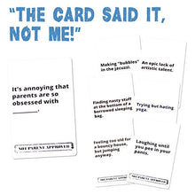 Load image into Gallery viewer, Not Parent Approved: A Fun Card Game for Kids, Tweens, Teens, Families and Mischief Makers - The Original, Hilarious Family Party Game