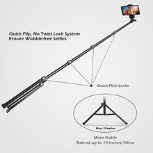 Load image into Gallery viewer, Selfie Stick Tripod, UBeesize 51" Extendable Tripod Stand with Bluetooth Remote for iPhone & Android Phone, Heavy Duty Aluminum, Lightweight