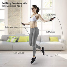 Load image into Gallery viewer, FITFORT Jump Rope, Tangle-Free Rapid Speed Jumping Rope Cable with Ball Bearings for Women, Men, and Kids, Adjustable Steel Jump Rope Workout with Foam Handles for Fitness, Home Exercise & Slim Body