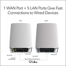 Load image into Gallery viewer, NETGEAR Orbi Whole Home Tri-band Mesh WiFi 6 System (RBK752) – Router with 1 Satellite Extender | Coverage up to 5,000 sq. ft., 40 Devices | AX4200 (Up to 4.2Gbps)