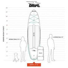 Load image into Gallery viewer, Drift 11'6" Inflatable Stand Up Paddle Board, SUP with Accessories | Coiled Leash, Pump, Lightweight Paddle, Fin & Backpack Travel Bag (Native)
