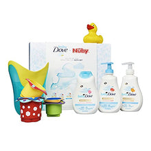 Load image into Gallery viewer, Baby Dove + Nuby Splish Splash Bathtime Gift Set Rich Moisture Dermatologist Tested