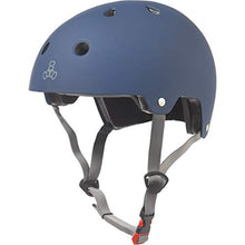 Load image into Gallery viewer, Triple Eight Dual Certified Bike and Skateboard Helmet, Blue Matte, Small / Medium