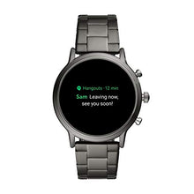 Load image into Gallery viewer, Fossil Gen 5 Carlyle HR Heart Rate Stainless Steel Touchscreen Smartwatch, Color: Smoke (Model: FTW4024)