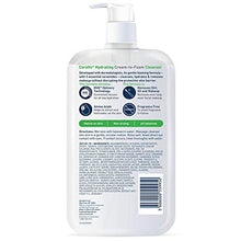 Load image into Gallery viewer, CeraVe Hydrating Cream-to-Foam Cleanser | Makeup Remover and Face Wash With Hyaluronic Acid | Fragrance Free | 19 Ounce