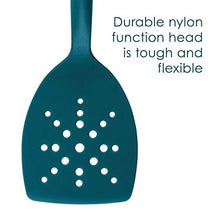 Load image into Gallery viewer, Rachael Ray Tools and Gadgets Flexi Turner and Scraping Spoon Set / Cooking Utensils - 2 Piece, Teal Blue