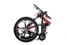 Load image into Gallery viewer, LOOCHO 21 Speed Foldable Mountain Bike 26 Inches 3-Spoke Wheel Dual Suspension Dual Disc Brake MTB Tire Bicycle