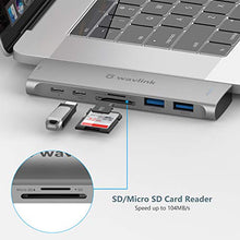 Load image into Gallery viewer, WAVLINK USB C Hub, 7-in-2 Type C Adapter Mini Docking Station with Thunderbolt 3 USB C Port, 4K HDMI, 2 USB 3.0, SD/TF Card Reader, 100W PD for MacBook Pro 2016-2020 MacBook Air 2018-2020