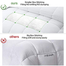 Load image into Gallery viewer, MAEVIS Soft King Size Comforter All Season Lightweight Quilted Down Alternative Fluffy White Comforter Skin Friendly Breathable Cooling Hypoallergenic Microfiber Filling