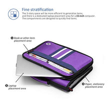 Load image into Gallery viewer, 2-Inch 3 Rings Zipper Binder, Holds 15-Inch Laptop/Tablet, Handle and Shoulder Strap Included, Violet
