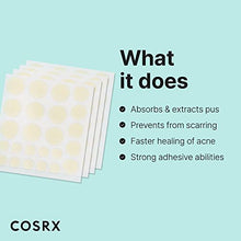 Load image into Gallery viewer, COSRX Acne Pimple Patch (96 Counts) Absorbing Hydrocolloid Original 3 Size Patches for Blemishes and Zits Cover, Spot Stickers for Face and Body, Not Tested on Animals, No Toxic Ingredients
