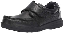 Load image into Gallery viewer, Nunn Bush Men Cam Strap Hook and Loop Casual Loafer Lightweight Slip On, Black Tumbled, 11 X-Wide US