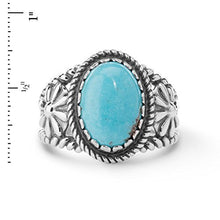 Load image into Gallery viewer, American West Sterling Silver Turquoise Gemstone Ring Size 9