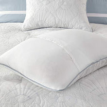 Load image into Gallery viewer, Harbor House 100% Cotton Comforter Set-Coastal Oceanic Sealife Design All Season Down Alternative Bedding with Matching Shams, Bedskirt, King(108"x96"), Beach, Quilted Seashell White, 4 Piece