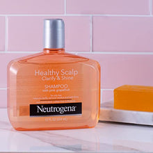 Load image into Gallery viewer, Neutrogena Exfoliating Healthy Scalp Clarify & Shine Shampoo for Oily Hair and Scalp, Anti-Residue Shampoo with Pink Grapefruit, pH-Balanced, Paraben & Phthalate-Free, Color-Safe, 12 Fl Oz (pack of 3)
