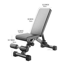 Load image into Gallery viewer, KFK Weight Bench Adjustable Full Body Workout Foldable Incline Decline Exercise Workout Bench for Home Gym