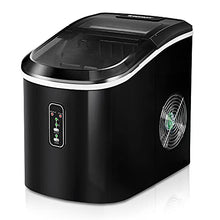 Load image into Gallery viewer, Euhomy Ice Maker Machine Countertop, 26 lbs in 24 Hours, 9 Cubes Ready in 6 Mins, Electric Ice Maker and Compact Potable Ice Maker with Ice Scoop and Basket. Perfect for Home/Kitchen/Office.(Silver)