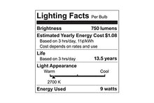 Load image into Gallery viewer, Tenergy 9W LED 60w Equivalent Light Bulb A19 LED Light Bulbs, 750 Lumens Energy Saving Lamp Soft/Warm White 2700K Lights, 16-Pack, Non-Dimmable