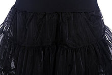 Load image into Gallery viewer, Retro Underskirt 50s 60s Swing Vintage Petticoat Net Skirts Wedding Crinoline Black S