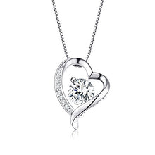 Load image into Gallery viewer, Turantu Gift for Women 925 Sterling Silver Forever Love Heart Pendant Necklace&Earrings Set