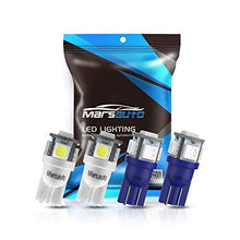 Load image into Gallery viewer, Marsauto 194 LED Light Bulb 6000K White 10 Packs Bundle 168 LED Bulb Blue T10 2825 5SMD No Polarity Replacement Bulbs for Car Dome Map Door Courtesy License Plate Dashboard Lights Lamp 10 Packs