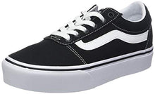 Load image into Gallery viewer, Vans Women's Ward Platform Low-Top Sneakers, Black ((Canvas) Black/White 187), 7.5