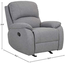Load image into Gallery viewer, Amazon Brand – Ravenna Home Oakesdale Contemporary Recliner, 35.4"W, Langley Grey