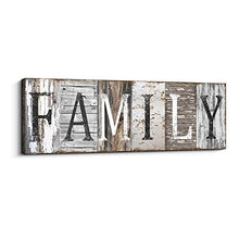 Load image into Gallery viewer, Quotes Wall Art Decor, Family Decorative Signs Inspirational Motto Canvas Prints (With Solid Wood Inner Frame) (Family, 6 x 17 inch)