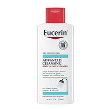 Load image into Gallery viewer, Eucerin Advanced Cleansing Body and Face Cleanser - Fragrance and Soap Free for Dry, Sensitive Skin - 16.9 fl. oz Bottle