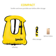 Load image into Gallery viewer, Inflatable Snorkeling Vest Adult Snorkel Vests Free Diving Safety Jackets Yellow