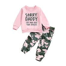 Load image into Gallery viewer, Fernvia Toddler Girls Clothes 2T 3T 4T 5T Fall Outfits Baby Pullover Sweatshirt & Camouflage Pants Set Kids Winter Sweatsuit