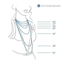 Load image into Gallery viewer, THE PEARL SOURCE 14K Gold 5.0-5.5mm AAAA Quality White Freshwater Cultured Pearl Necklace for Women in 24" Matinee Length