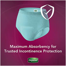 Load image into Gallery viewer, Depend Silhouette Incontinence Underwear for Women, Maximum Absorbency, Disposable, Large/Extra-Large, Pink, 52 Count (Packaging May Vary)