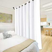 Load image into Gallery viewer, NICETOWN Full Shading Curtains for Patio Door, Super Heavy-Duty Thermal Backing Sliding Glass Door Drape, Privacy Assured Window Treatment(1 Panel, 100 inches W x 84 inches L, Pure White)