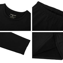 Load image into Gallery viewer, ViCherub Girl’s Thermal Underwear Set Kids Long Johns Fleece Lined Base Layer Top & Bottom Thermals for Girl Black Large