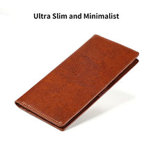 Load image into Gallery viewer, Lavemi RFID Blocking Ultra Slim Real Leather Credit Card Holder Clutch Wallets for Women with Snap Closure(2-Waxed Brown)