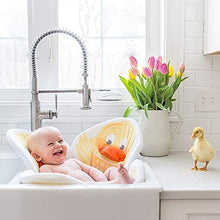 Load image into Gallery viewer, Blooming Bath Pond Pal - Baby Bath Seat - Crystal Minky Baby Bathtub, Fits Most Sinks - Newborn & Baby Essentials - Baby Gifts - 34" - Duckling