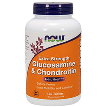 Load image into Gallery viewer, NOW Supplements, Glucosamine & Chondroitin Extra Strength, Sulfate Forms, 120 Tablets