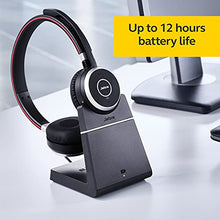 Load image into Gallery viewer, Jabra Evolve 65 UC Wireless Headset, Stereo – Includes Link 370 USB Adapter – Bluetooth Headset with Industry-Leading Wireless Performance, Passive Noise Cancellation, All Day Battery, Stereo Speaker, Model: 6599-829-409
