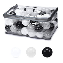 Load image into Gallery viewer, STARBOLO Ball Pit Balls - 100 pcs Plastic Play Pit Balls Crawl Balls with Color Black, Grey, White for Baby Kids Playpen Pool Tub Toy, 2.2 Inch.