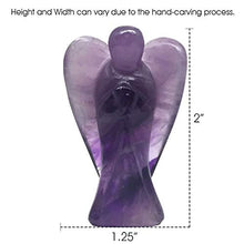 Load image into Gallery viewer, Nelson Creations, LLC Amethyst Hand-Carved Natural Gemstone Crystal Healing Angel Figurine Statue, 2 Inch