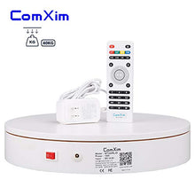 Load image into Gallery viewer, ComXim Professional 360 Degree Photography Turntable for Product Photography, 88LB Capacity, 12.6in Diameter,Automatic Remote Control Angle,Speed(24~68s ),Direction, Various Rotation Mode