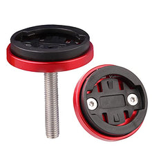 Load image into Gallery viewer, BSSOK Bike Computer Stem Top Cap Mount for Garmin Edge 1000,820,810,800,520,510,500,200 GPS Bike Computers(Red-Black)