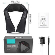 Load image into Gallery viewer, Neck Shoulder Massage with Soothing Heat, Electric Shiatsu Back Massager 3D Deep Tissue Kneading Massagers for Full Body Muscle Pain Relief Relax, Christmas Birthday Gift
