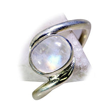 Load image into Gallery viewer, 55Carat Real Rainbow Moonstone Silver Ring for Women Handmade Astrological Size 4,5,6,7,8,9,10,11,12