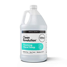 Load image into Gallery viewer, Clean Revolution Foaming Hand Soap Refill Supply Container. Ready to Use Formula. Spring Air Fragrance, 128 Fl. Oz