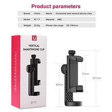 Load image into Gallery viewer, Phone Tripod Mount with Cold Shoe, ULANZI Universal Cell Phone Tripod Adapter, Smartphone Stand Holder for Monopod Selfie Stick Fits iPhone Samsung and All Phones, 360 Rotation, Adjustable Clamp