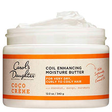 Load image into Gallery viewer, Curly Hair Products by Carol's Daughter, Coco Creme Coil Enhancing Moisture Butter For Very Dry Hair, with Coconut Oil and Mango Butter, Paraben Free and Silicone Free Butter for Curly Hair, 12 Ounce